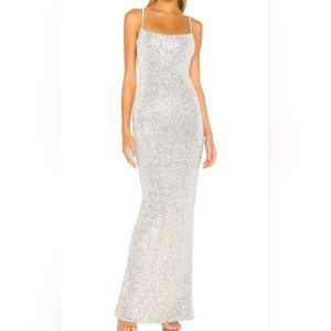ALENDA DANMOS Women Spaghetti Straps Sequin Maxi Dress Elegant Backless